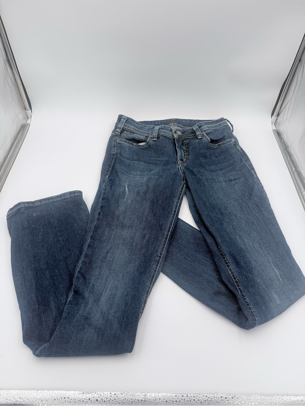 Silver Jeans Womens 27 Boot Cut Slim Low Rise Stretch Denim Elyse 27x33